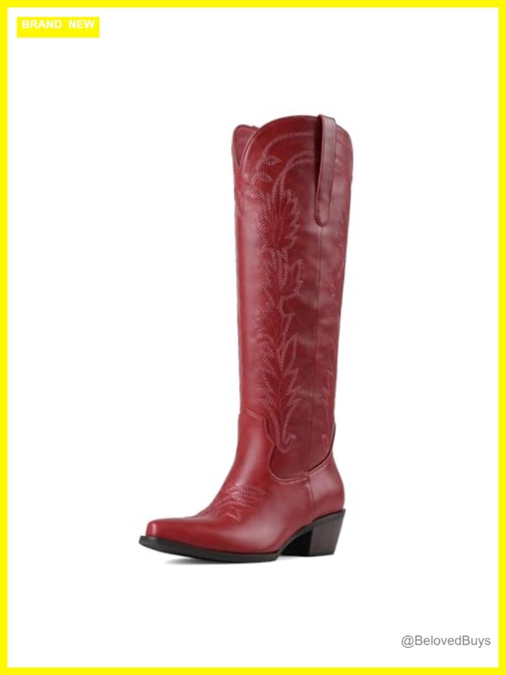 Women's Cowboy Boots Knee High Wide Calf Synthetic Leather Western Boots